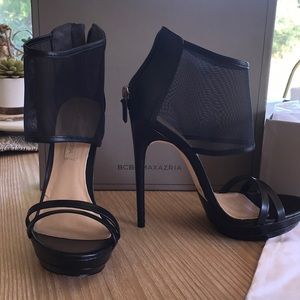 BCBG Ferned mesh calf heel